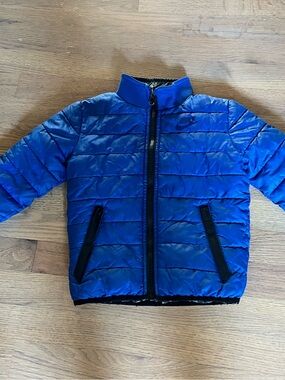 Kids Quilted Puffer reversible Jacket - Blue